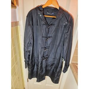 Polo Ralph Lauren Toggle Windbreaker Womens XL Black Excellent Hooded Jacket